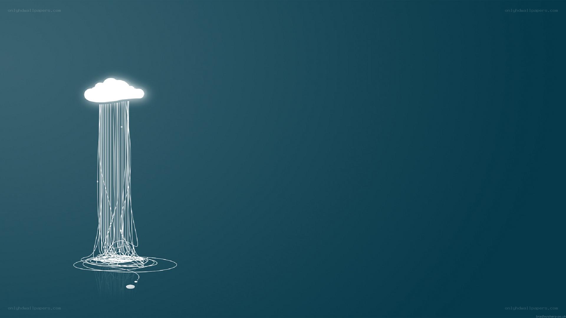 glowing cloud rain illustration