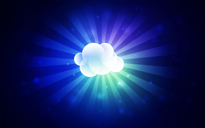 glowing cloud with light rays