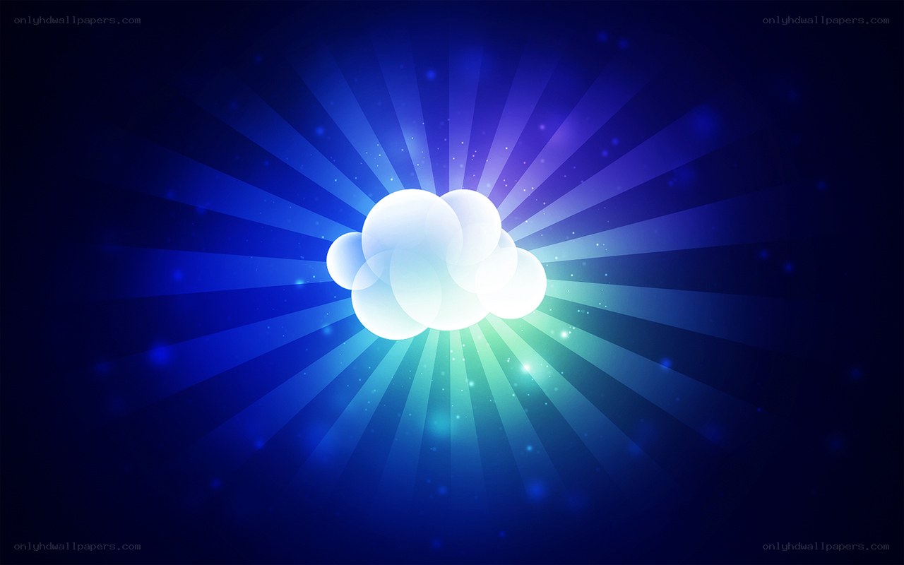 glowing cloud with light rays