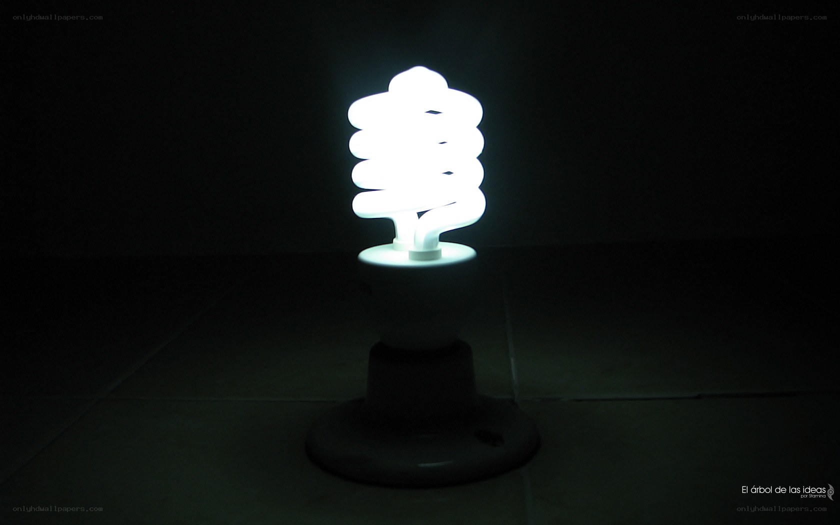 glowing compact fluorescent bulb