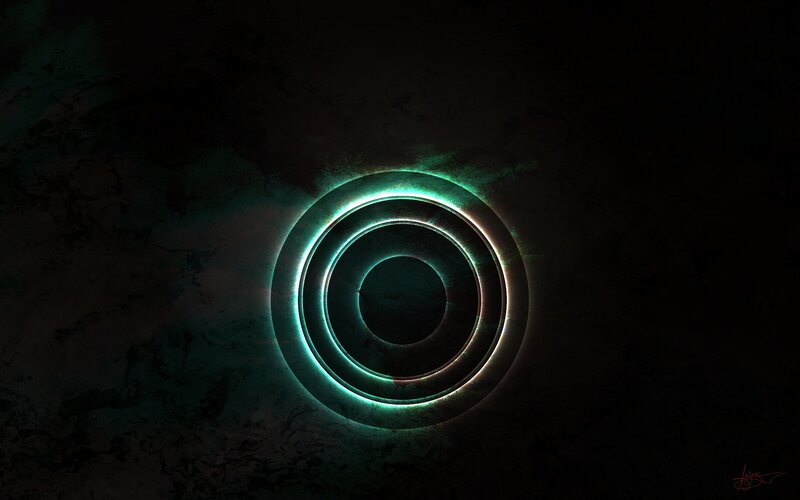 glowing concentric circles
