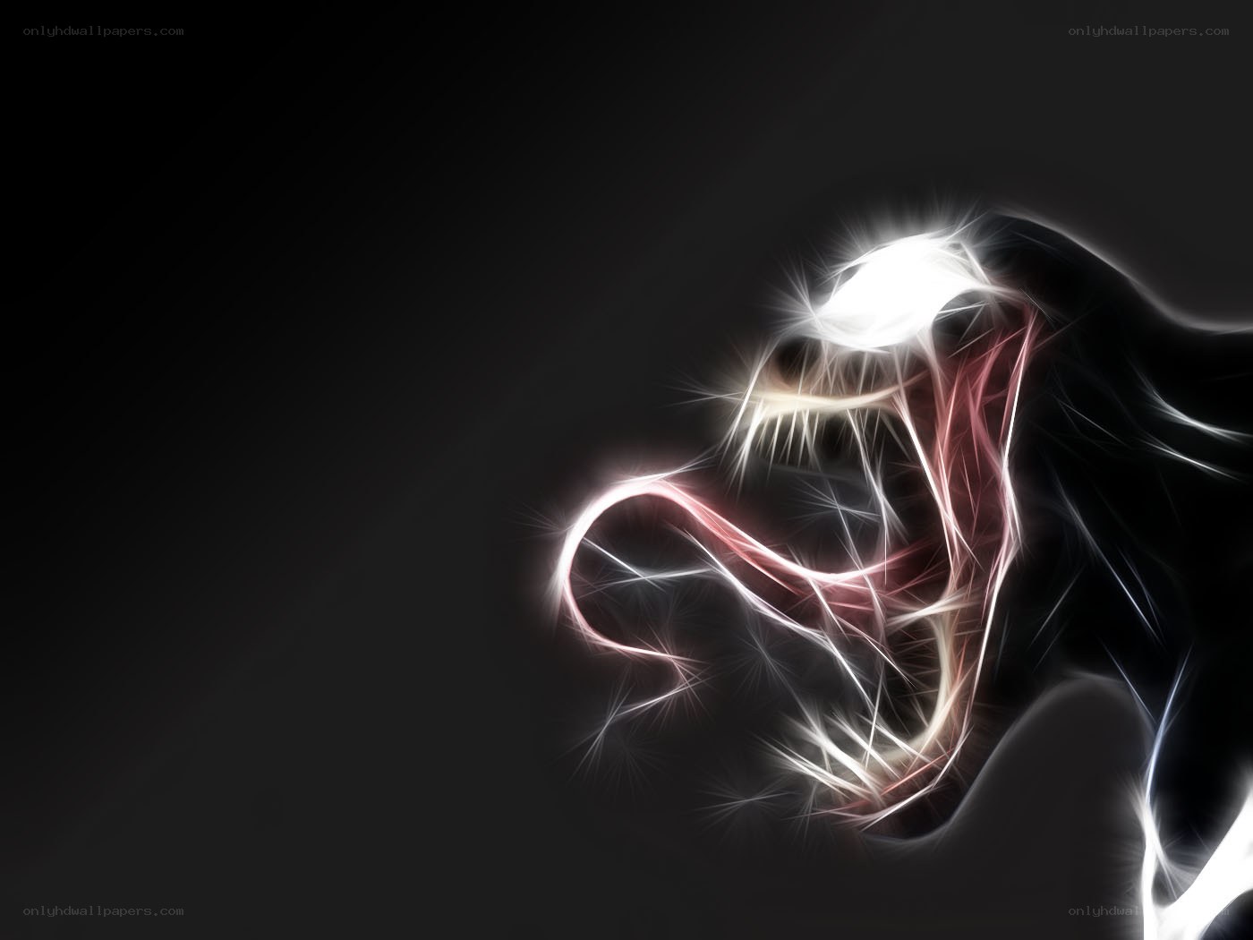 glowing creature on dark background