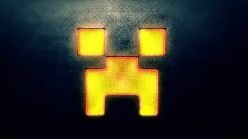 Glowing Creeper Face — Yellow