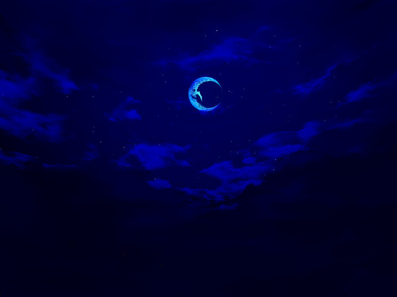 Glowing Crescent Moon