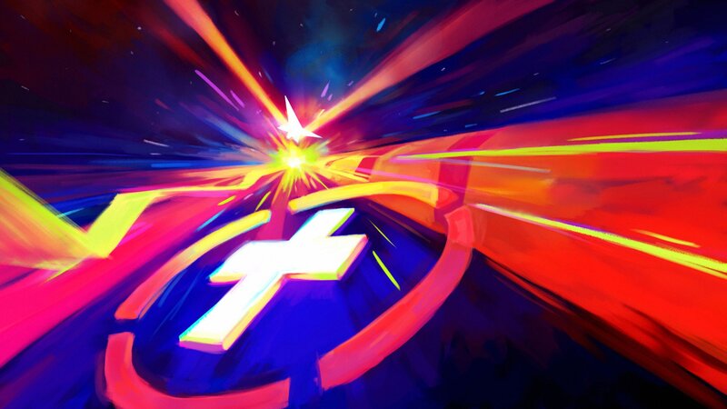Glowing Cross Symbol — Red