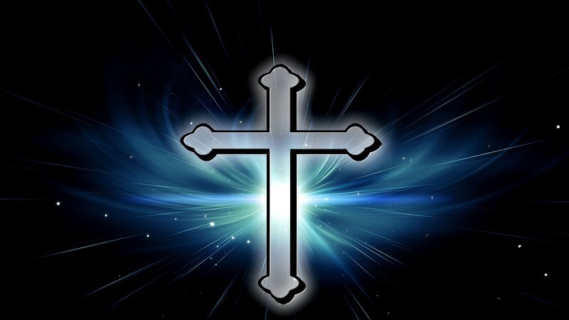 Glowing Cross Symbol