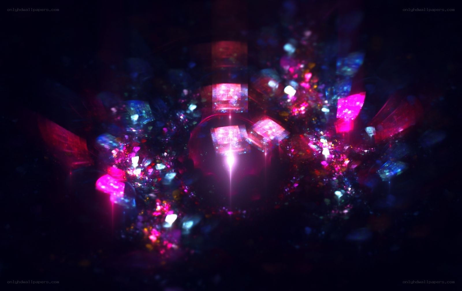 glowing crystal cluster