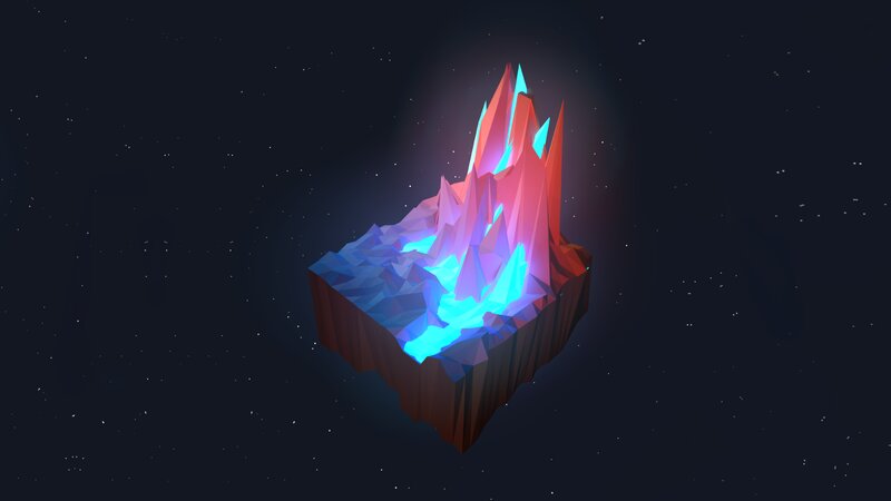 Glowing Crystal Mountain
