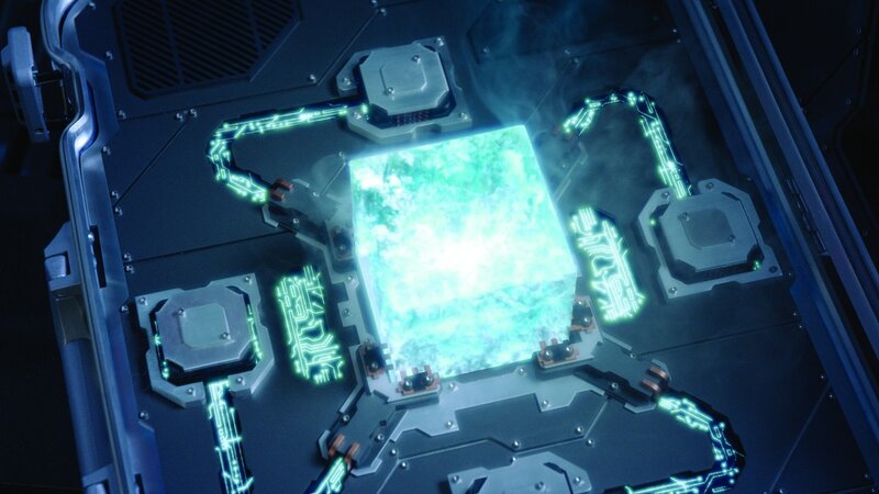 Glowing Cube in Device