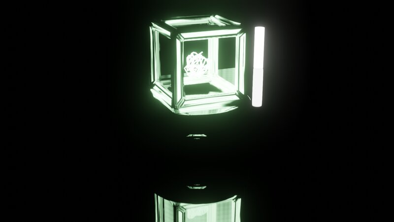 Glowing Cube with Object