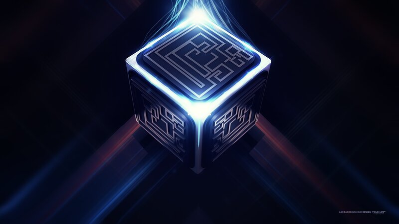 Glowing Cube with Patterns