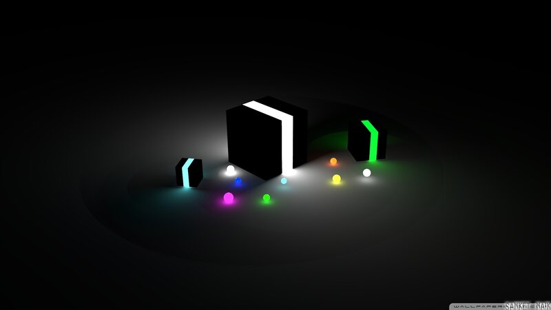 Glowing Cubes and Spheres