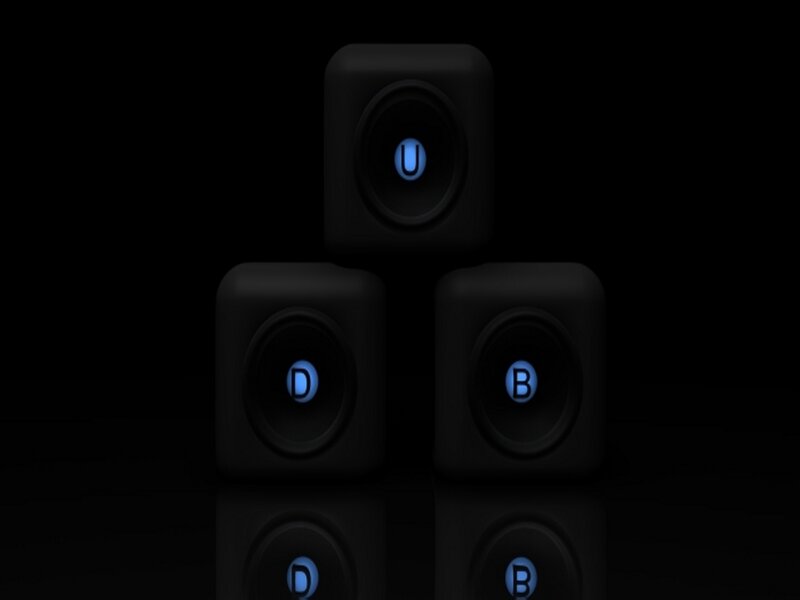 Glowing Cubes with Letters