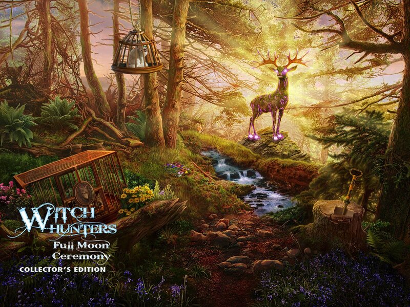 Glowing Deer in Forest — Green, Mystical