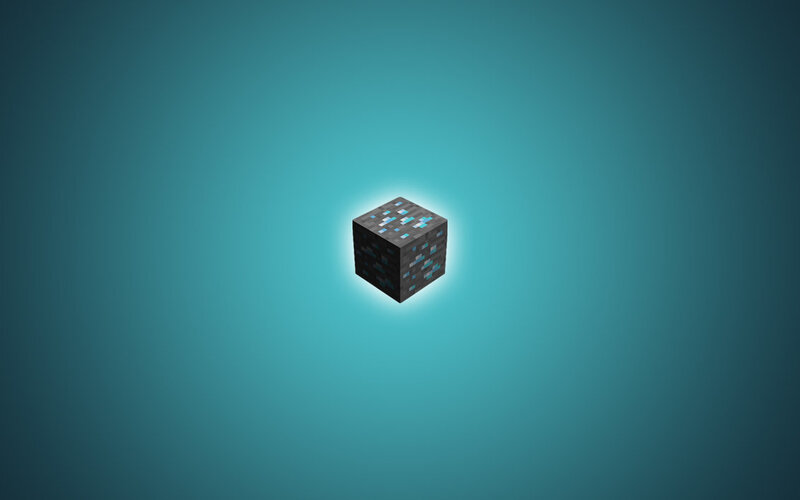 glowing diamond block