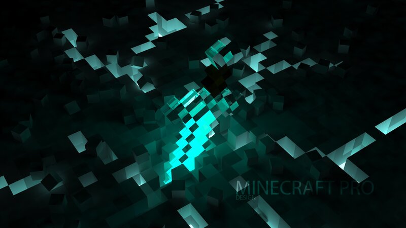 Glowing Diamond Sword — Teal