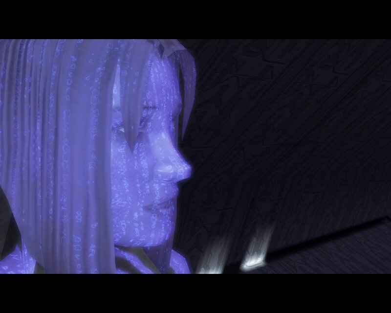 glowing digital figure