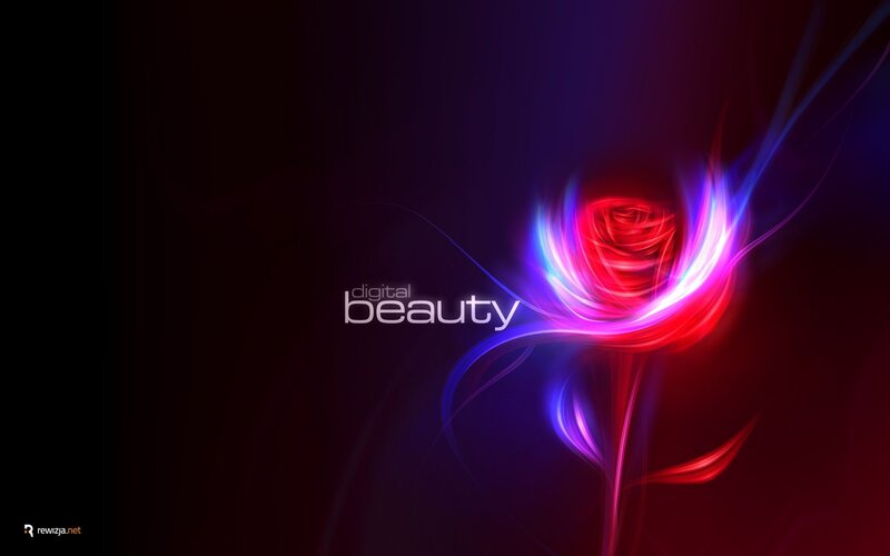 Glowing Digital Rose