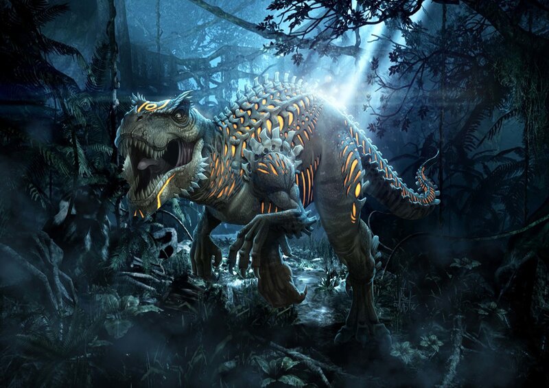 Glowing Dinosaur in Jungle