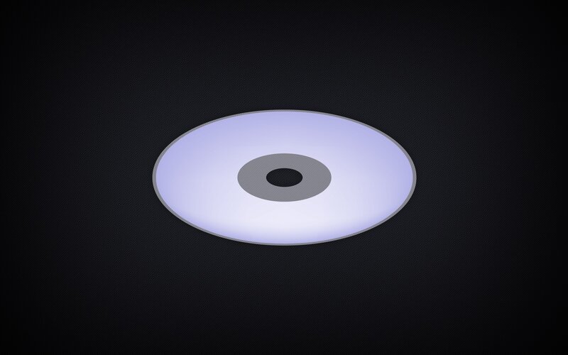 Glowing Disc on Dark Surface