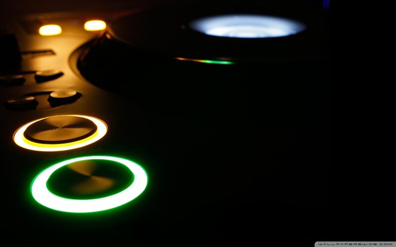 glowing dj controller knobs