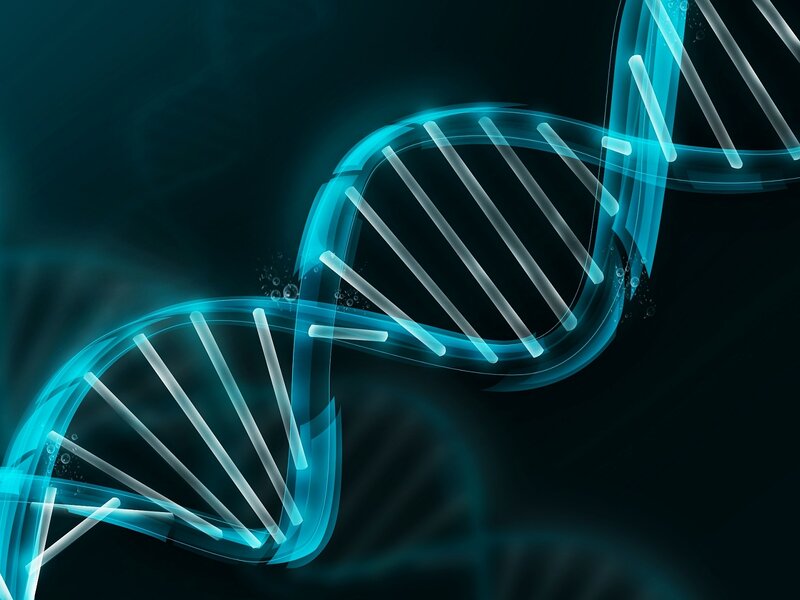 Glowing DNA Double Helix