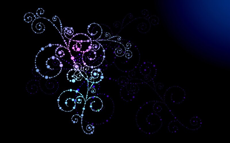 Glowing Dot Swirls — Blue, Mystical