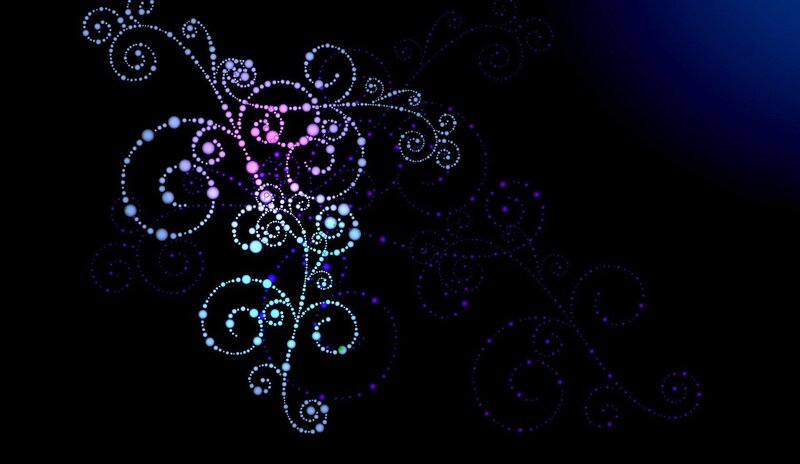 Glowing Dot Swirls — Purple