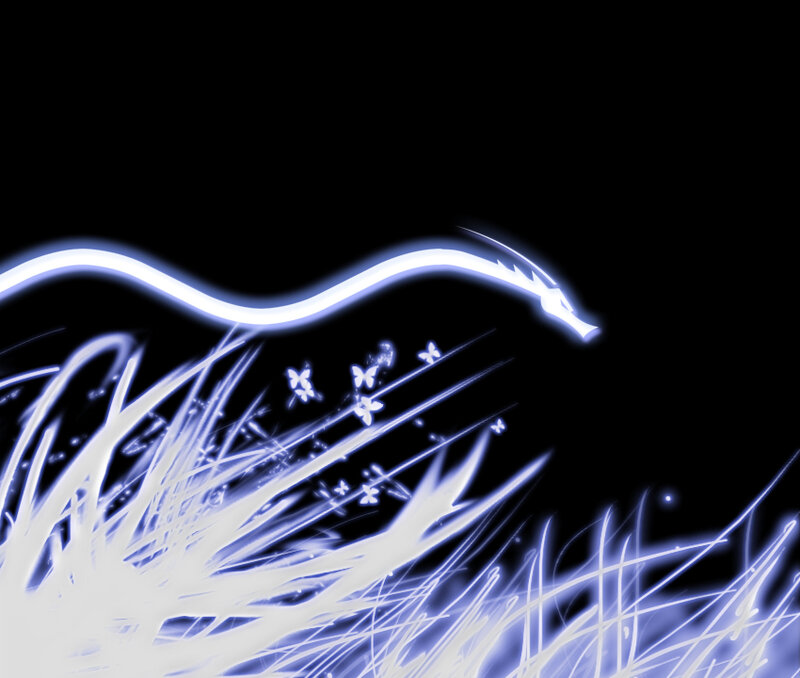 glowing dragon in grass