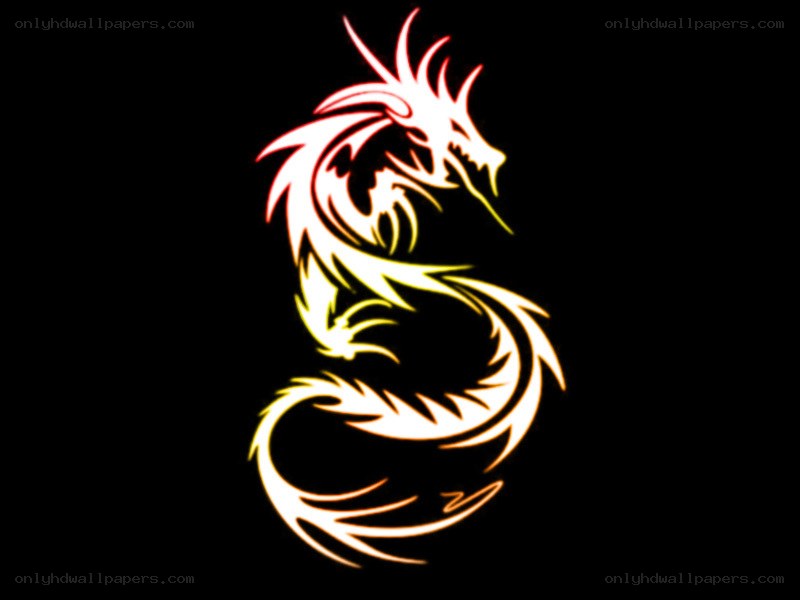 glowing dragon silhouette