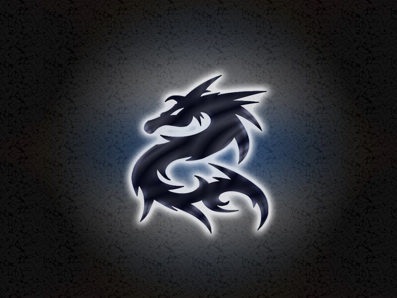glowing dragon silhouette