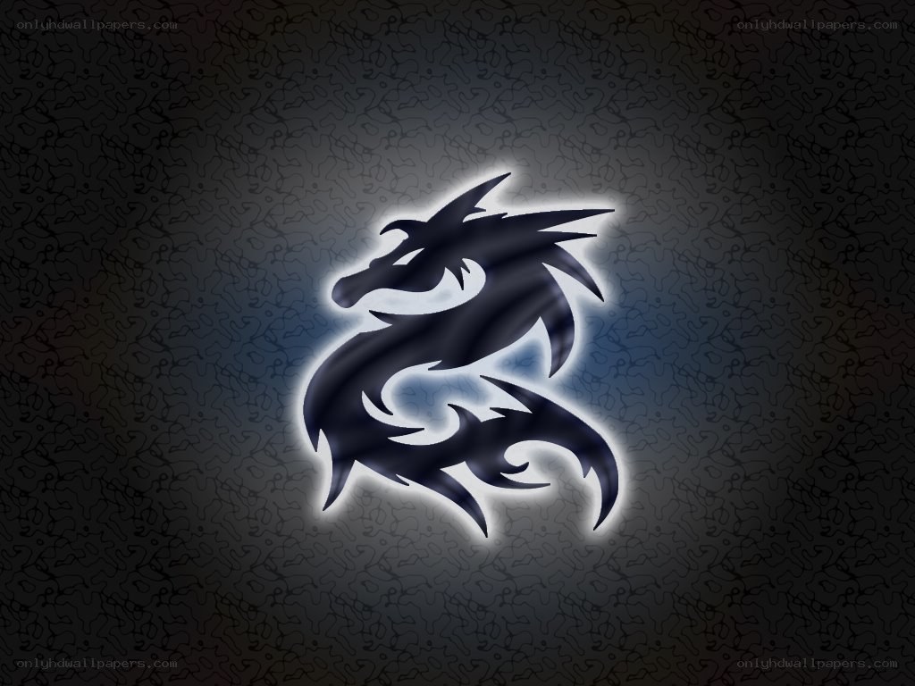 glowing dragon silhouette