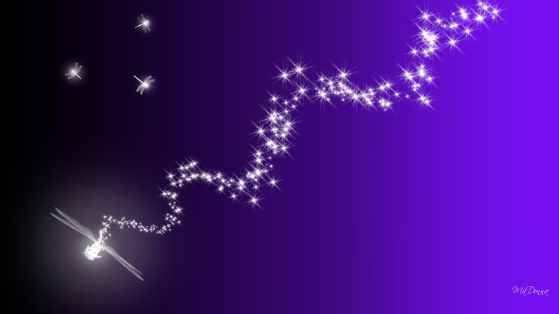 Glowing Dragonflies