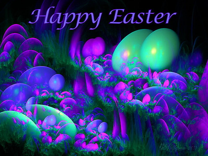 Glowing Eggs in Grass