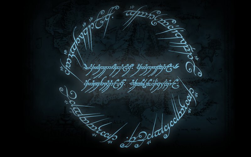 Glowing Elvish Script