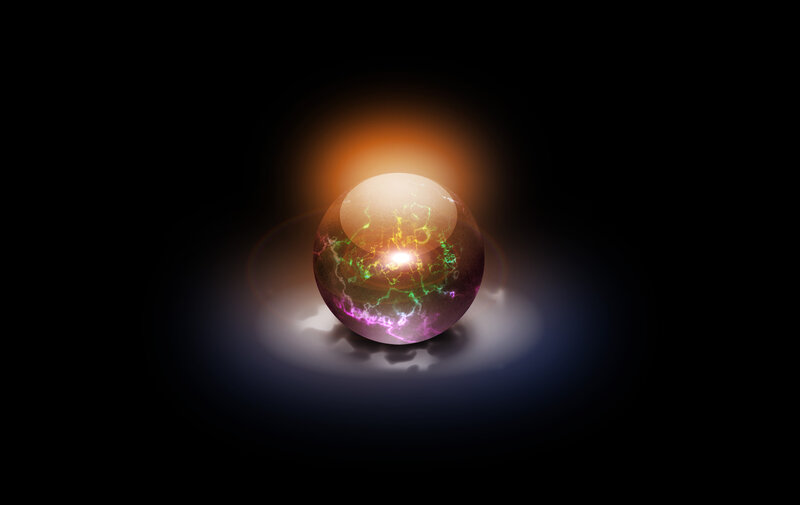 glowing energy sphere