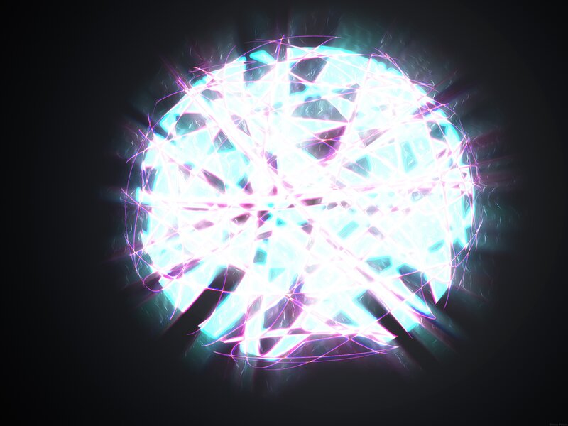 Glowing Energy Sphere — Cyan