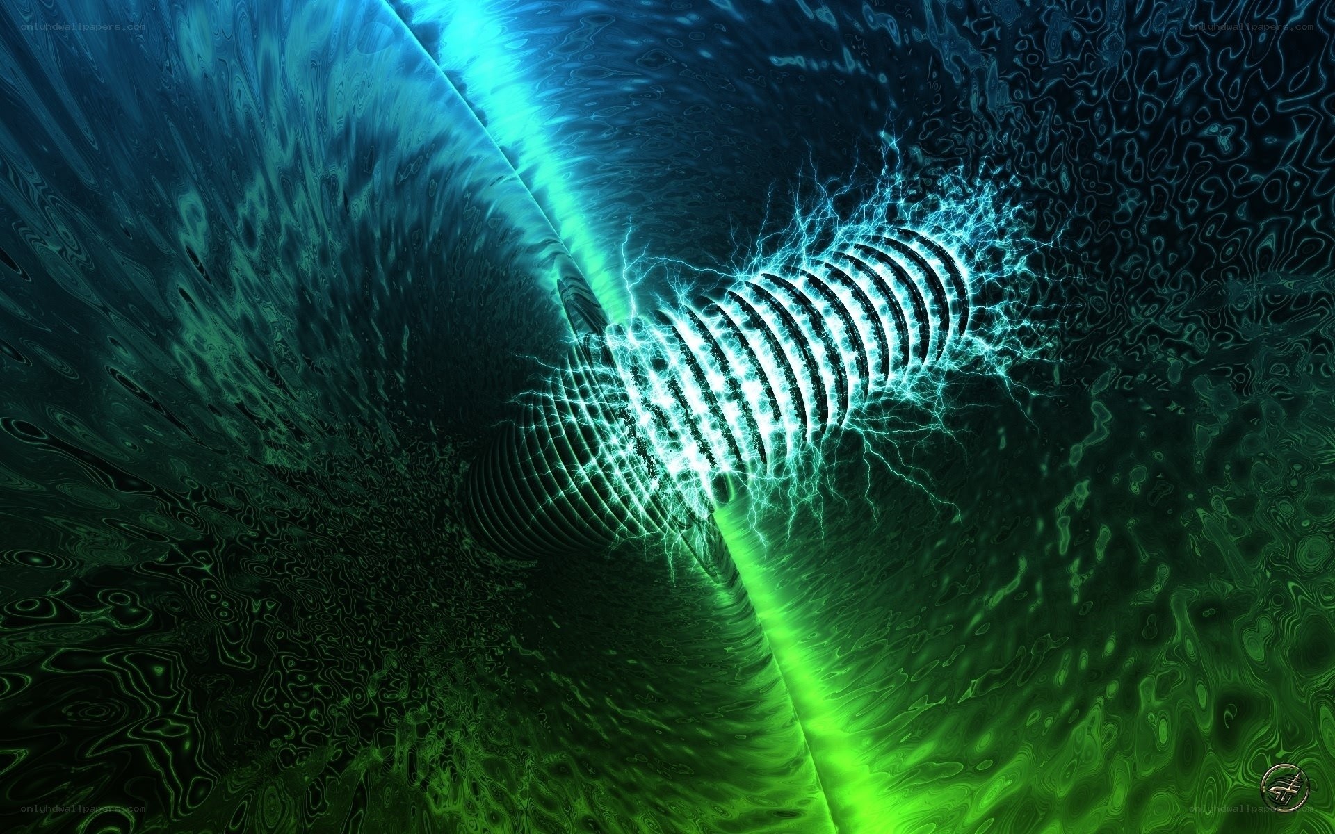 glowing energy tunnel