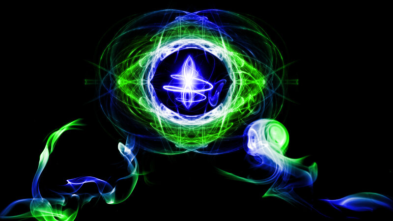 Glowing Energy Vortex — Green