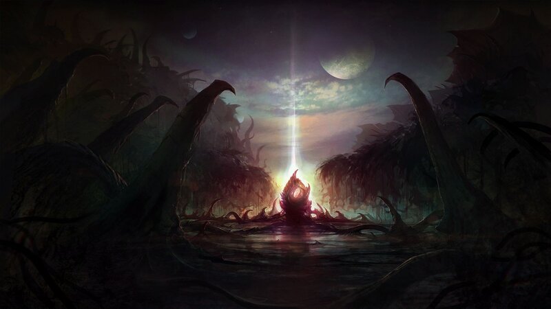 Glowing Entity in Swamp
