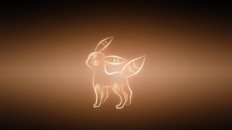 Glowing Espeon Outline — Brown