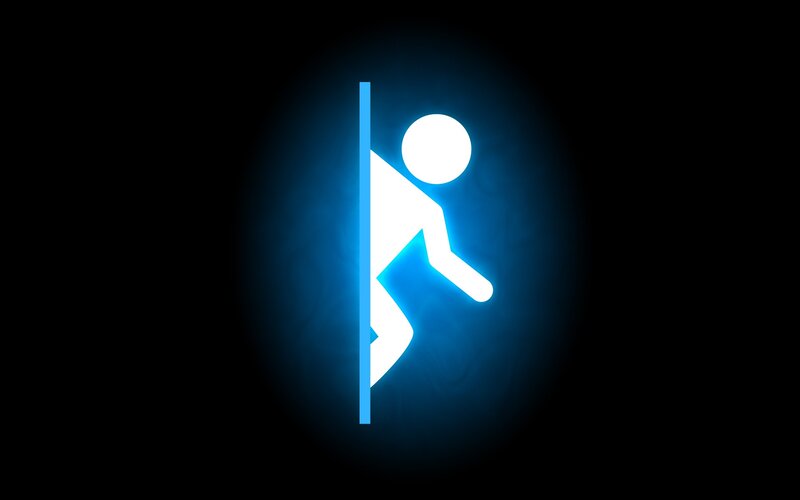 Glowing Exit Sign Icon