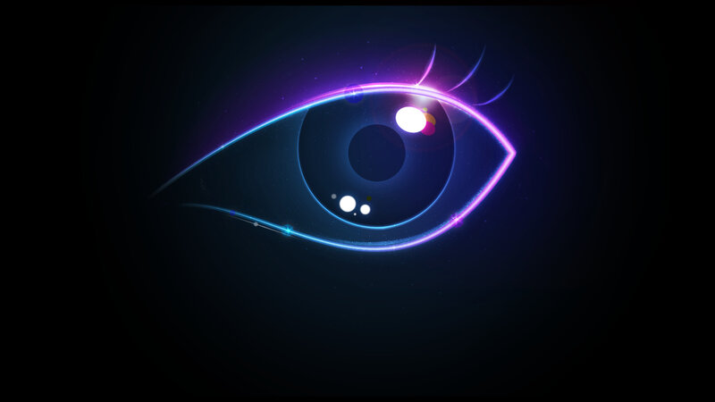 Glowing Eye Illustration — Purple