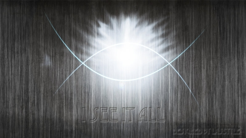 Glowing Eye Symbol — Gray