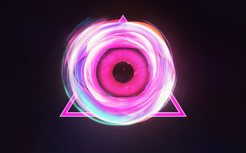Glowing Eye Symbol — Pink