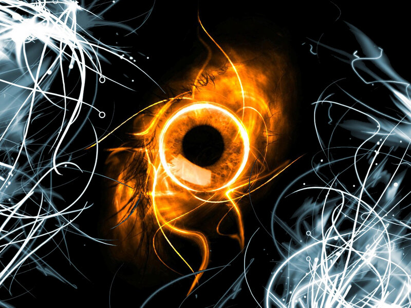 glowing eye with energy lines