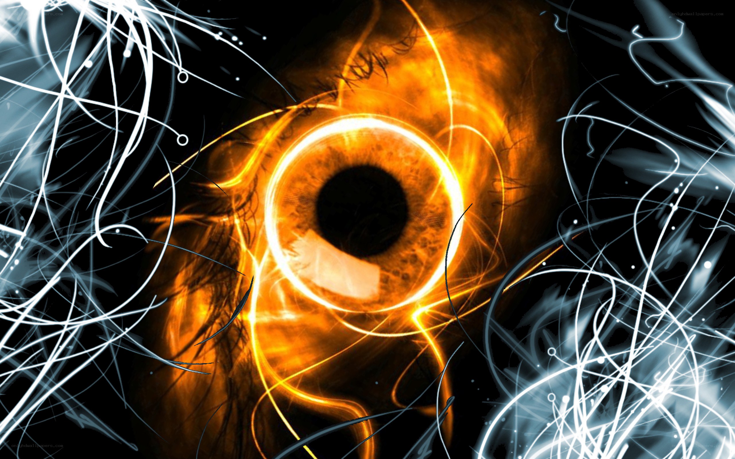 glowing eye with energy lines