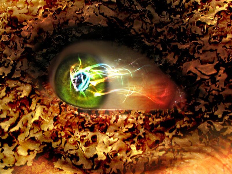 glowing eye with energy