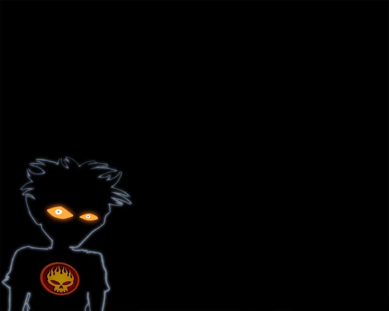glowing eyes character