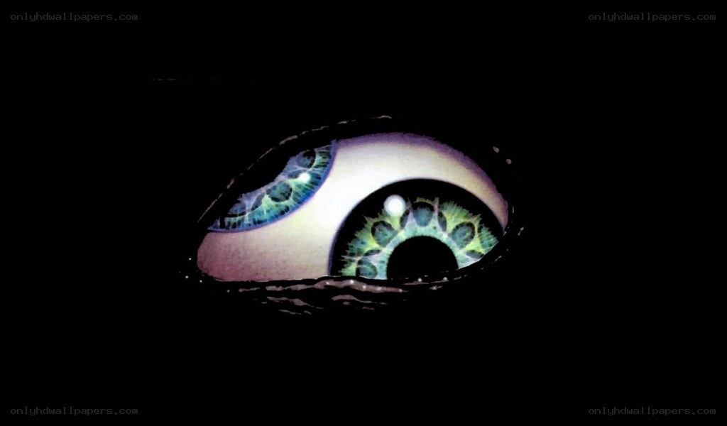 glowing eyes in darkness